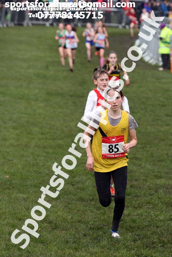 Junior girls 2019 New Balance English Schools Cross Country Champs, Temple Newsam, Leeds. Photo:  David T. Hewitson/Sports for All Pics